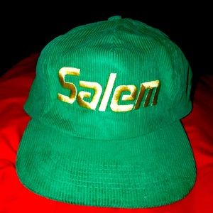 Vintage Salem Cigarettes Green Corduroy Ball Cap